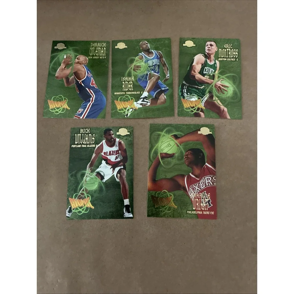 95-96 Skybox Atomic 5 Card Insert Lot Rider Coleman Montross Williams Wright